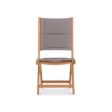 Chaise pliante Rivera DELUXE - tapissée sans accoudoirs Teck GRADE A + Batyline + ferrures en acier inoxydable