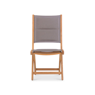 Rivera Faltstuhl DELUXE - gepolstert ohne Armlehne Teak GRADE A + Batyline + Edelstahlbeschläge