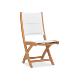 Chaise pliante Rivera DELUXE - tapissée sans accoudoirs Teck GRADE A + Batyline + ferrures en acier inoxydable