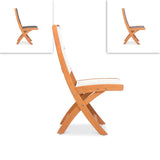 Chaise pliante Rivera DELUXE - tapissée sans accoudoirs Teck GRADE A + Batyline + ferrures en acier inoxydable