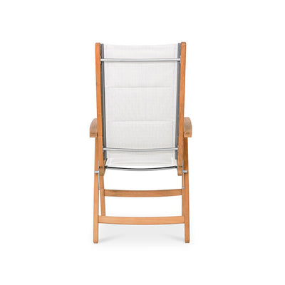 Rivera Hochlehner DELUXE gepolstert - Teak GRADE A + Batyline + Edelstahlbeschläge