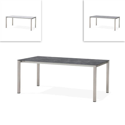Marikk front extending table 320/260/200x99.5 cm ceramic top with stainless steel frame