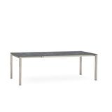 Table extensible frontale Marikk 320/260/200x99,5 cm plateau en céramique avec structure en acier inoxydable