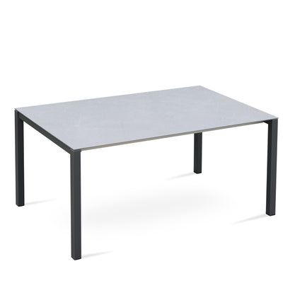 Marikk Frontausziehtisch 280/220/160x99,5 cm Keramikplatte + Edelstahl pulverbeschichtet+Rollen