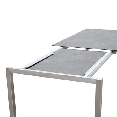 Marikk rotating front extending table 220/160x99.5 cm ceramic top with stainless steel frame