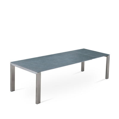 Marikk Deluxe Frontausziehtisch 300/240/180x100cm Keramikplatte mit Edelstahlgestell und Rollen