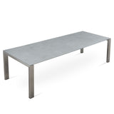 Marikk Deluxe Frontausziehtisch 300/240/180x100cm Keramikplatte mit Edelstahlgestell und Rollen