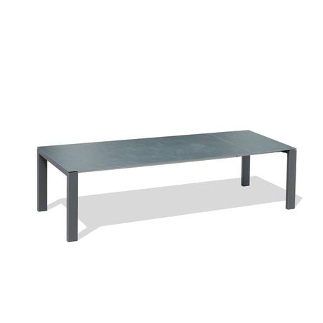 Marikk Deluxe  Frontausziehtisch 340/280/220x100cm Keramikplatte + Edelstahl pulverbeschichet +Rollen