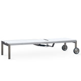 Alzette Liege Prestige - mit Gaslift verstellbar 212 x 72  x 33 cm -  Edelstahl +  Batyline