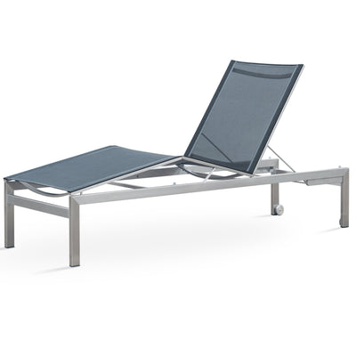 Alzette Liege Deluxe - Kopf- + Fußteil verstellbar 212 x 72  x 41 cm -  Edelstahl +  Batyline