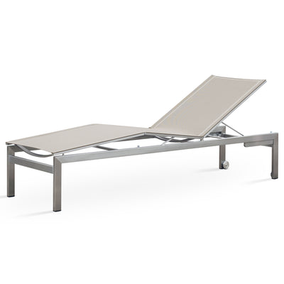 Alzette Liege Deluxe - Kopf- + Fußteil verstellbar 212 x 72  x 41 cm -  Edelstahl +  Batyline