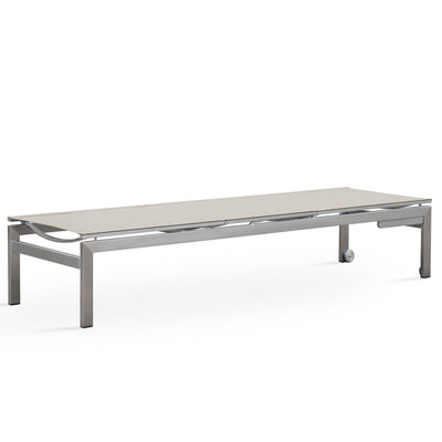 Alzette Liege Deluxe - Kopf- + Fußteil verstellbar 212 x 72  x 41 cm -  Edelstahl +  Batyline