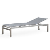 Alzette Liege Deluse - Kopf- + Fußteil verstellbar 212 x 72  x 41 cm -  Edelstahl +  Batyline