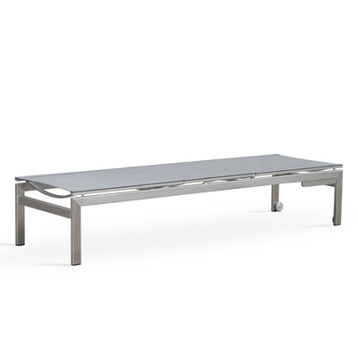 Alzette Liege Deluxe - Kopf- + Fußteil verstellbar 212 x 72  x 41 cm -  Edelstahl +  Batyline