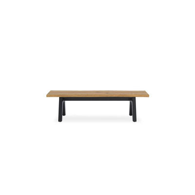 Stor tree edge bench 180 x 43-47 x 45 cm teak with aluminum or teak frame