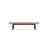 Stor tree edge bench 220 x 43-47 x 45 cm teak with aluminum or teak frame