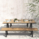 Table Stor Tree Edge 280 x 95-105 x 75,9 cm en teck avec cadre en aluminium ou en teck