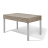 Abdeckung für Tischplatte 240x110 mit 15cm Abhang mit Saum und Ösen, Ösen ca. 10 cm neben der Ecke