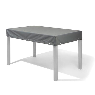 Cover for table top 240x100 with 15cm drop with hem and eyelets, eyelets approx. 10cm next to the corner