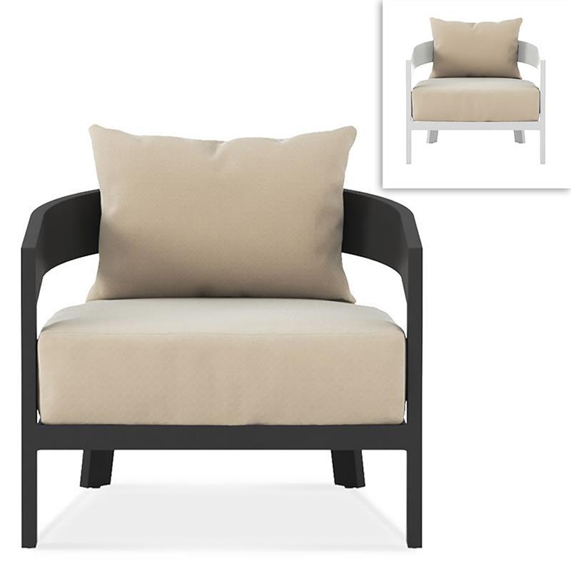 Fauteuil Vento en aluminium 1 place 80 x 83,7 x 66 cm