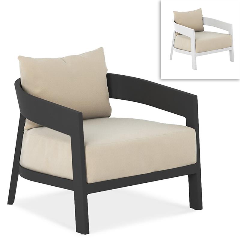 Fauteuil Vento en aluminium 1 place 80 x 83,7 x 66 cm