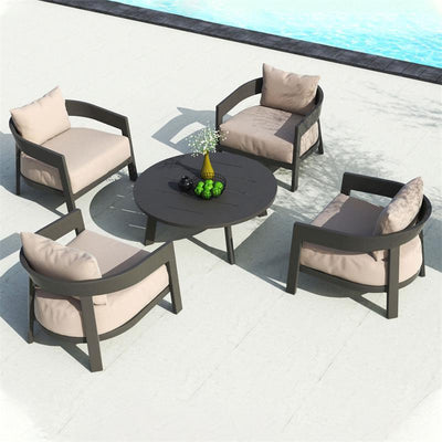 Vento Aluminium Sofatisch  110 x 110 x 40 cm