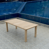 Table double extensible Verdon 320/265/210x100x76 cm - Teck certifié GRADE A + ferrures inox