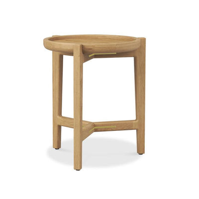 Table d'appoint ronde Aspen 40 cm en teck de plantation certifié Grade A