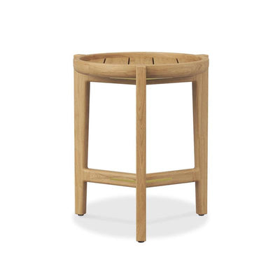 Table d'appoint ronde Aspen 40 cm en teck de plantation certifié Grade A