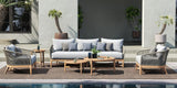 Aspen Beistelltisch rund 40 cm zertifiziertes Plantagenteakholz Grade A