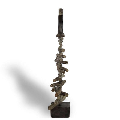 Teakholztannenbaum groß mit Ständer aus Treibholzästen  - ca. 25 cm hoch