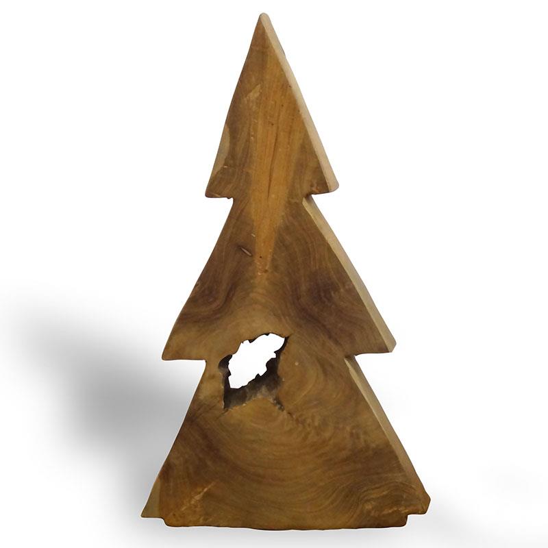 Grand sapin de Noël en teck - environ 36 cm de haut