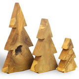 Grand sapin de Noël en teck - environ 36 cm de haut
