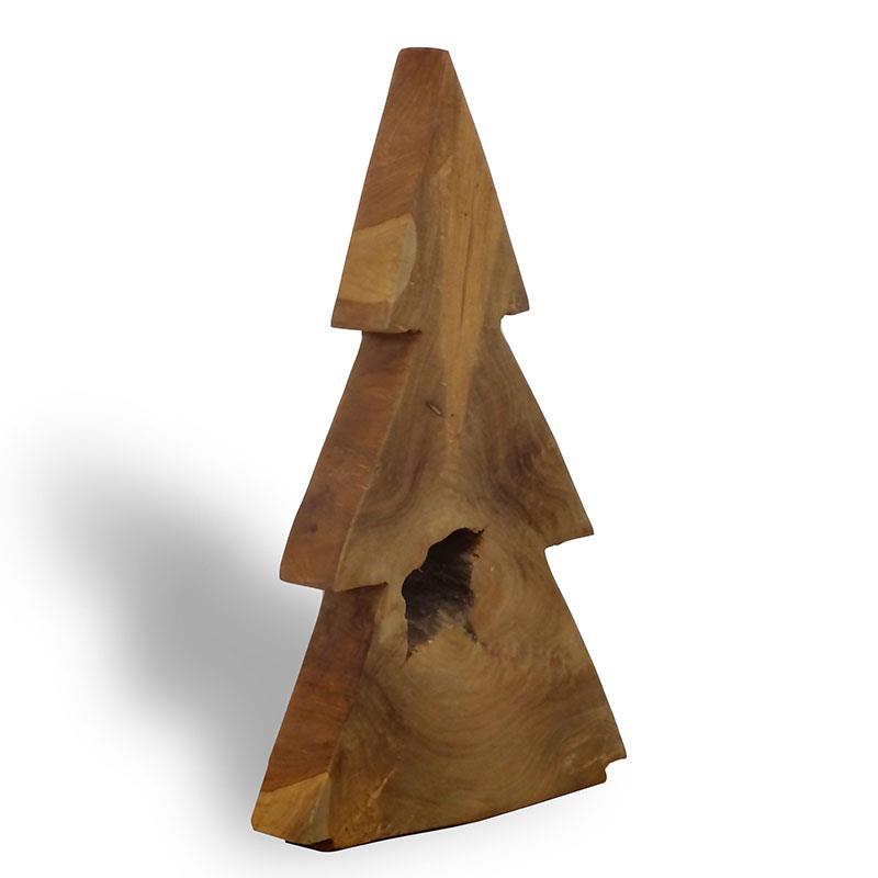 Grand sapin de Noël en teck - environ 36 cm de haut