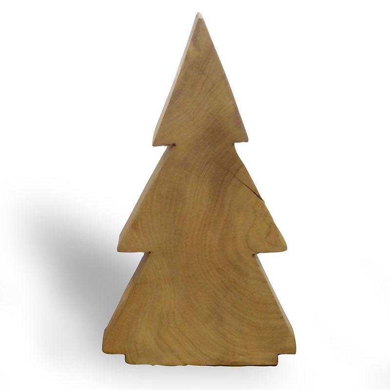 Sapin de Noël en teck moyen - environ 31 cm de haut