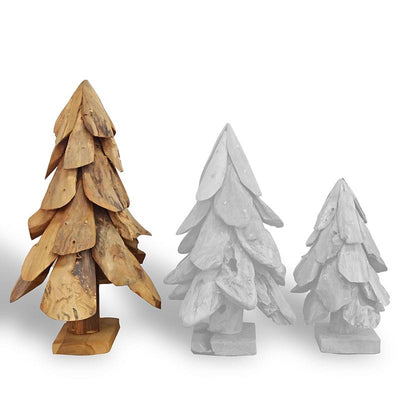 Teakholztannenbaum groß  - ca. 50 cm hoch aus Treibholzstücken