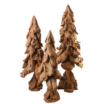 Teakholztannenbaum extragroß  - ca. 80 cm hoch aus Treibholzstücken