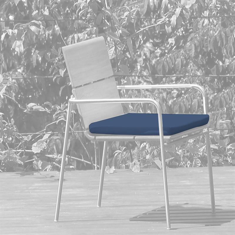 Coussin d'assise pour chaise empilable Fides 46x45 cm Sunproof