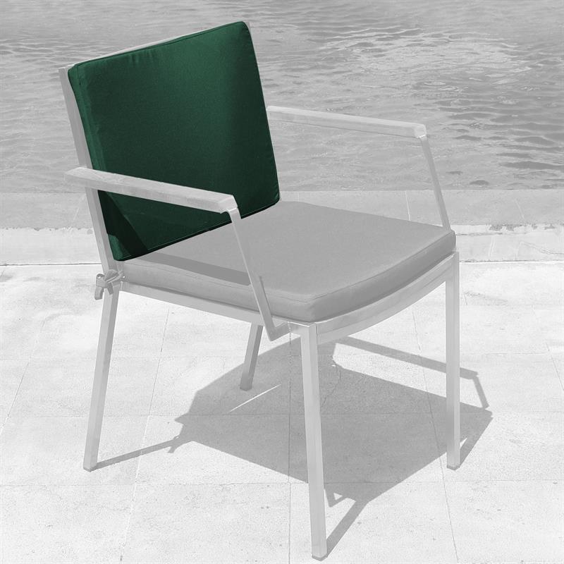 Coussin de dossier Tessin pour chaise empilable avec/sans accoudoirs 46x35x4cm Nagata