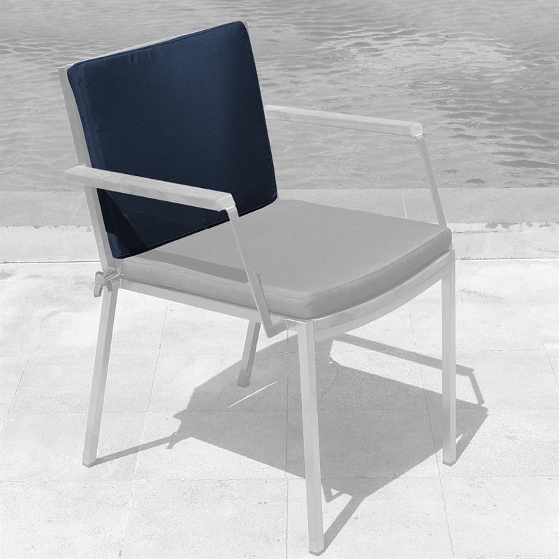 Coussin de dossier Tessin pour chaise empilable avec/sans accoudoirs 46x35x4cm SunProof
