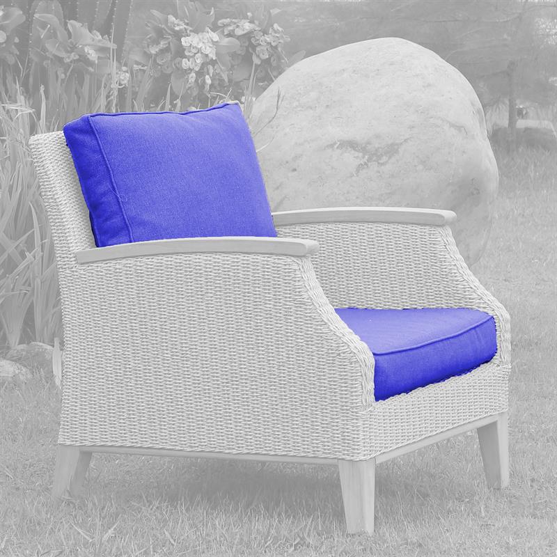 Fauteuil rembourré Stokeham 1 place, coussin d'assise et de dossier en 2 parties SunProof