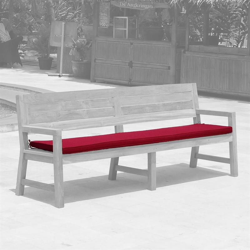 Coussin de banc Dusun pour banc de 230 cm avec accoudoir 218 x 49 cm Nagata