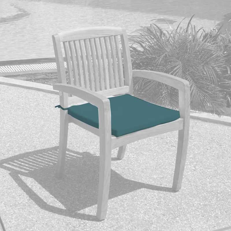 Coussin d'assise Comforteck et chaise empilable Mood 49x44cm en sergé de coton Nagata