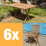 Comforteck Folding Set 130 consisting of Comforteck folding table rectangular 130 x 85 and Comforteck folding chairs with armrests