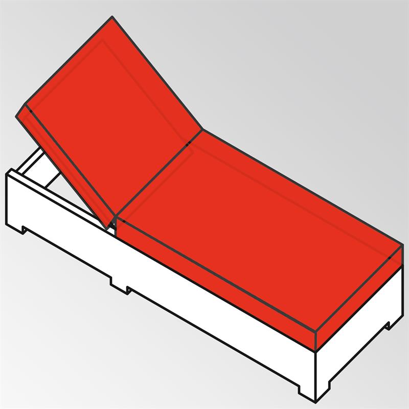 Liegenauflage Flexi Lounge Prestige 13 cm dick 207x69x13 cm Sunproof