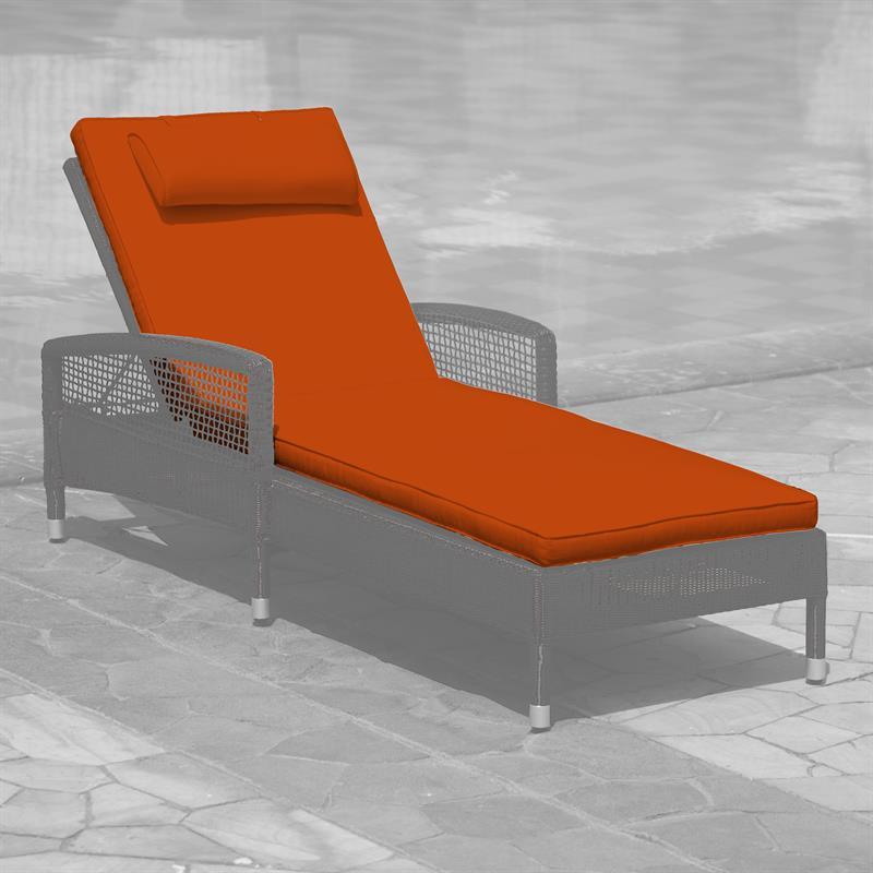 Coussin de chaise longue pour chaise longue Lorraine 198x70 cm Nagata