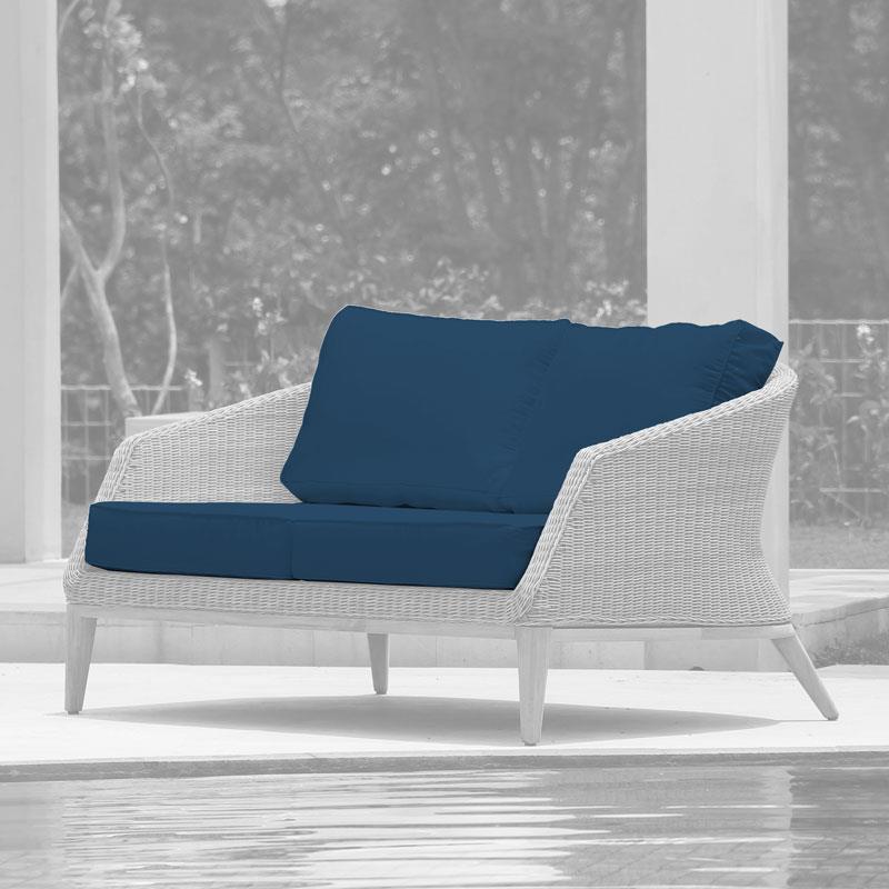 Ensemble de coussins pour canapé 2 places Grace, coussins d'assise et de dossier Sunproof 4 pièces