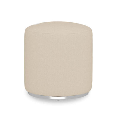 Tabouret Dara rond de 40 cm de diamètre - 40 cm de hauteur en textile d'extérieur avec base en acier inoxydable
