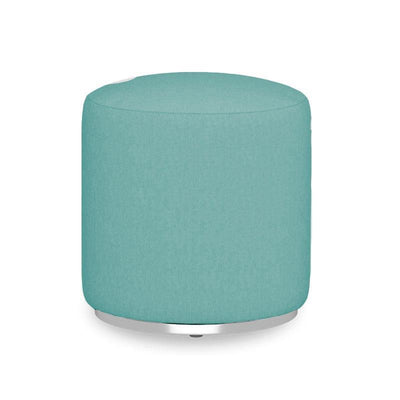Tabouret Dara rond de 40 cm de diamètre - 40 cm de hauteur en textile d'extérieur avec base en acier inoxydable