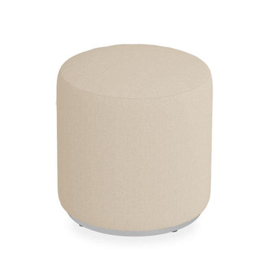 Tabouret Dara rond de 40 cm de diamètre - 40 cm de hauteur en textile d'extérieur avec base en acier inoxydable